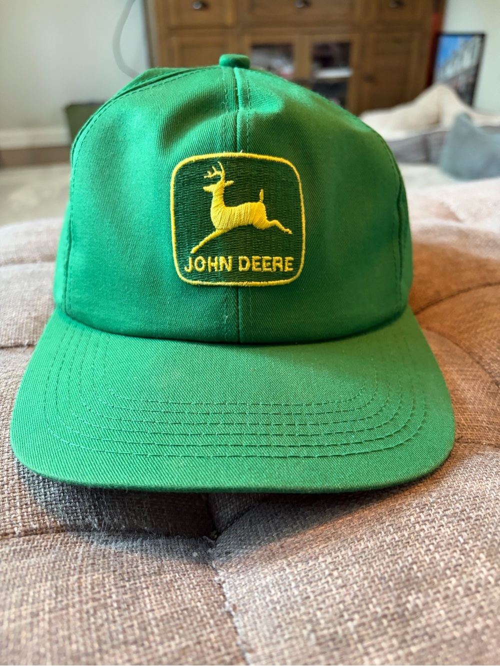 John Deere Bright Green Hat with Yellow Emblem